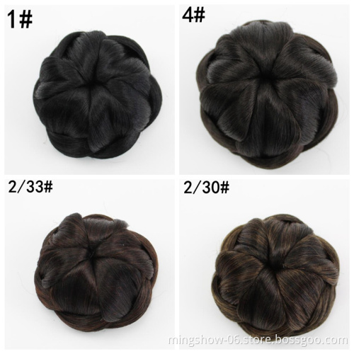 Hot sale synthetic hair bun donut chignon dome hair good quality and conpetitive price hair